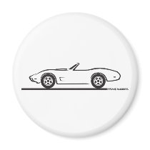 1974 - 1977 Corvette Convertible Fridge Magnets