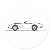 1974 - 1977 Corvette Convertible Round Stickers