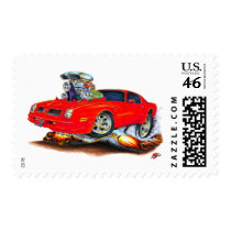 1974-76 Firebird Red Car Postage Stamp