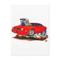 1974-76 Firebird Red Car Post Card