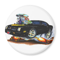 1974-76 Trans Am Black Car Refrigerator Magnet