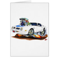 1974-76 Trans Am White-Blue Car Greeting Cards