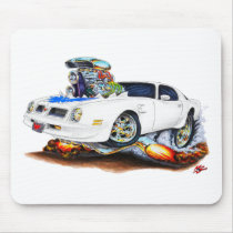 1974-76 Trans Am White-Blue Car Mousepads