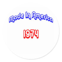 1974 Made In America Sticker