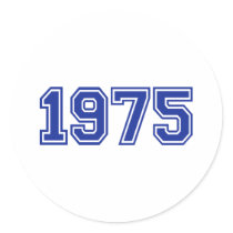 1975 Birthday Round Stickers