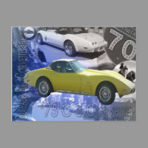 1975 C-3 Corvette-Buffalo Bill Corvette Show postcards