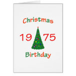 1975 Christmas Birthday Card