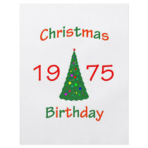 1975 Christmas Birthday Flyer Design