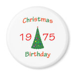1975 Christmas Birthday Refrigerator Magnets