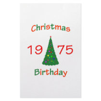 1975 Christmas Birthday Stationery Paper