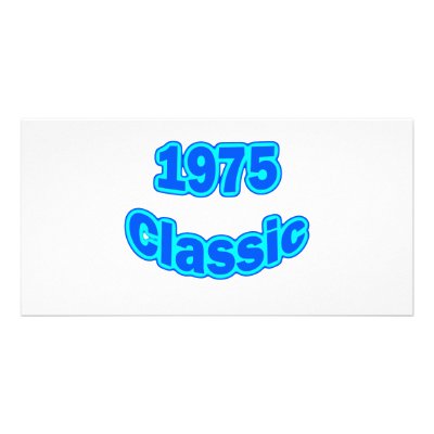 1975 Classic Blue Photo Card by birthyeardesigns3