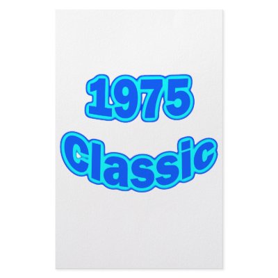 1975 Classic Blue Personalized Stationery by birthyeardesigns3