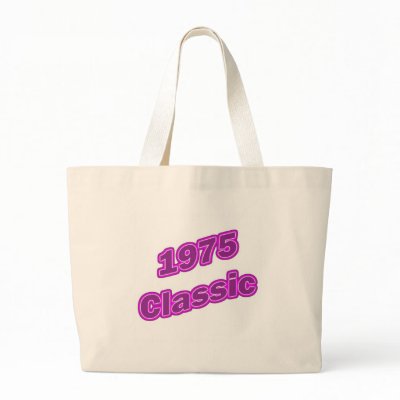 1975 Classic Purple Tote Bags by birthyeardesigns6