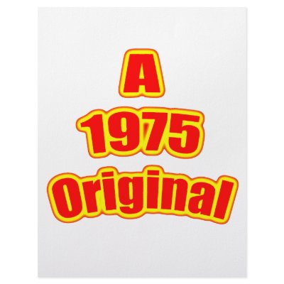 1975 Original Red Letterhead by birthyeardesigns4