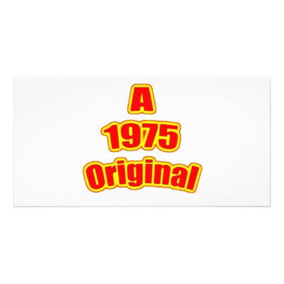 1975 Original Red Photo Card by birthyeardesigns4