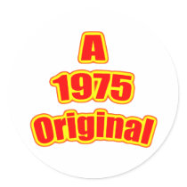 1975 Original Red Round Stickers