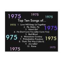 1975 Songs Postcard