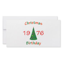 1976 Christmas Birthday Photo Card Template