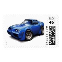 1979-81 Trans Am Blue Car Stamp