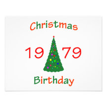 1979 Christmas Birthday Announcements