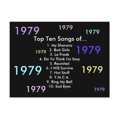 1979 Songs Post Card by archemedes