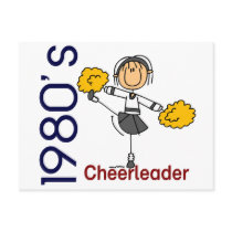1980’s Cheerleader Stick Figure postcards