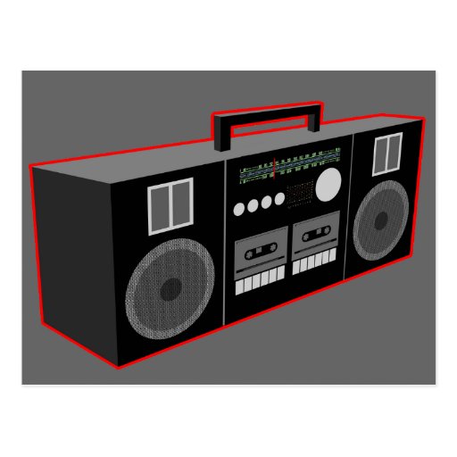 1980s Boombox Postcard Zazzle