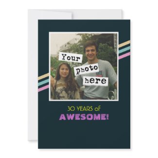 1980's Retro Anniversary Party Announcement invitation
