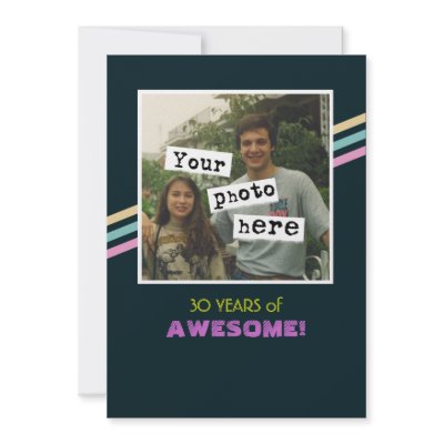1980's Retro Style Photo Template Party Invitation by jennsdoodleworld