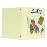1980's Roller Skate Icons Student School Binder