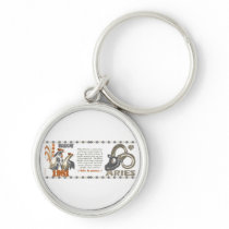 1981 1921 Chinese zodiac metal rooster born Aries Keychain