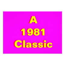 1981 Classic 2 Invitations