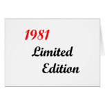 1981 Limited Edition Card