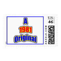 1981 Original Bl Red Stamp