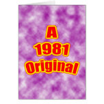 1981 Original Red Card