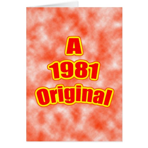 1981 Original Red Cards