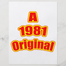 1981 Original Red Full Color Flyer