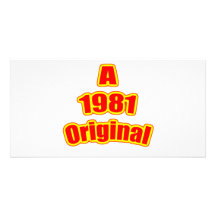 1981 Original Red Personalized Photo Card