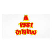 1981 Original Red Personalized Photo Card