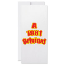 1981 Original Red Rack Card Design