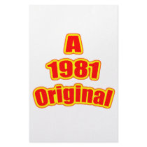 1981 Original Red Personalized Stationery