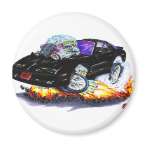 1982-92 Trans Am Black Car Refrigerator Magnet