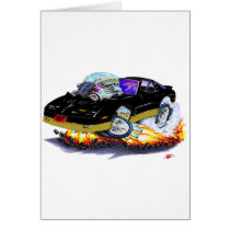 1982-92 Trans Am Black-Gold Car Greeting Card