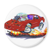 1982-92 Trans Am Maroon Car Fridge Magnet