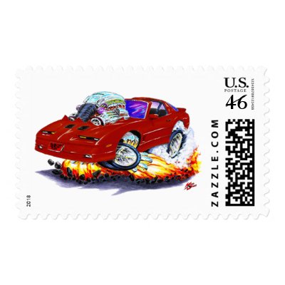 1982-92 Trans Am Maroon Car Postage by maddmaxart
