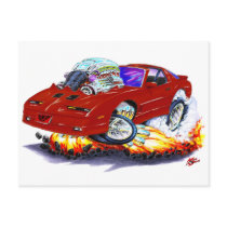 1982-92 Trans Am Maroon Car Postcard