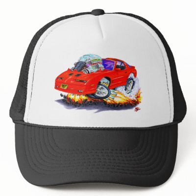 1982-92 Trans Am Red Car Mesh Hat by maddmaxart