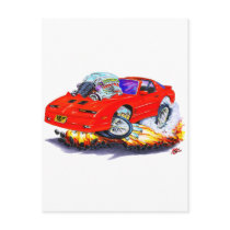 1982-92 Trans Am Red Car Postcard