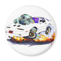 1982-92 Trans Am White Turbo GTA Fridge Magnets