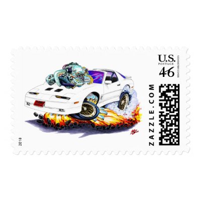 1982-92 Trans Am White Turbo GTA Stamp by maddmaxart